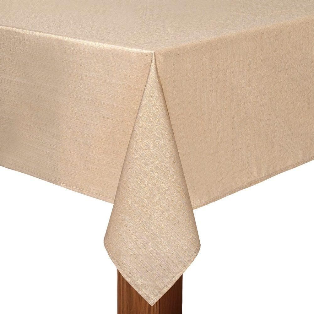 Toalha De Mesa Copa E Cia Versatile Leah Gold - 8 Lugares Retangular