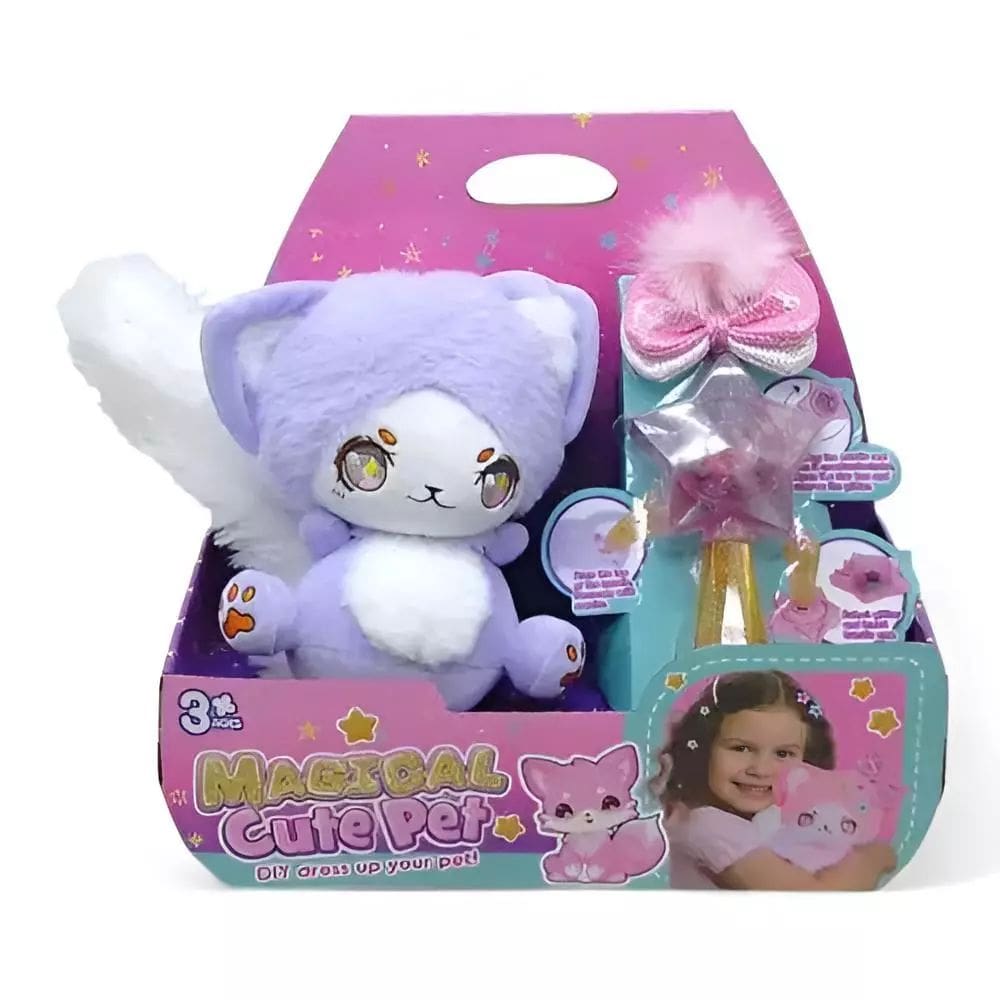 Pelúcia Lilás Com Varinha Mágica Infantil - Toys Import J24588