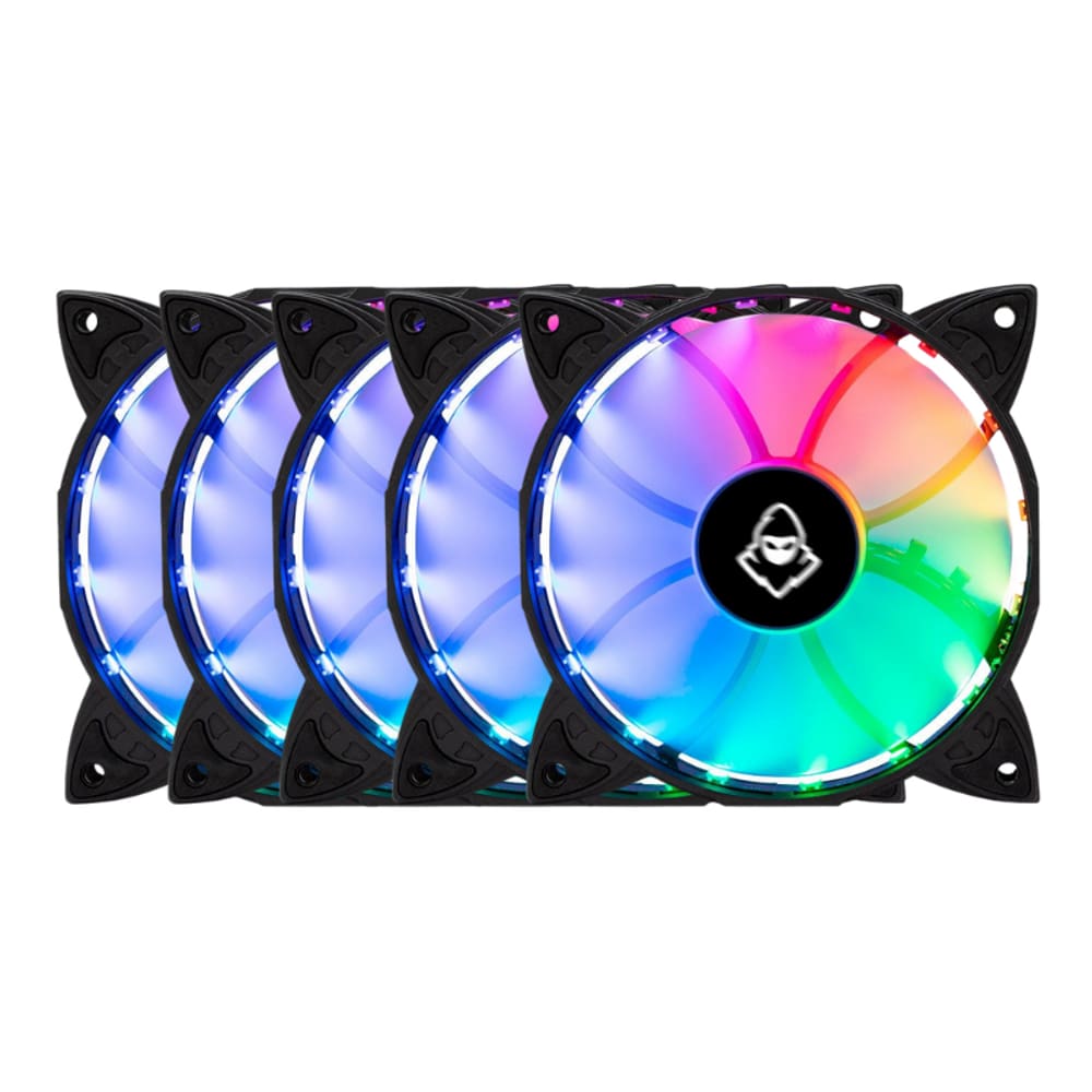 Kit 5 Fans Mancer Z100 RGB Com Controladora 120mm - MCR-Z10RGB-01