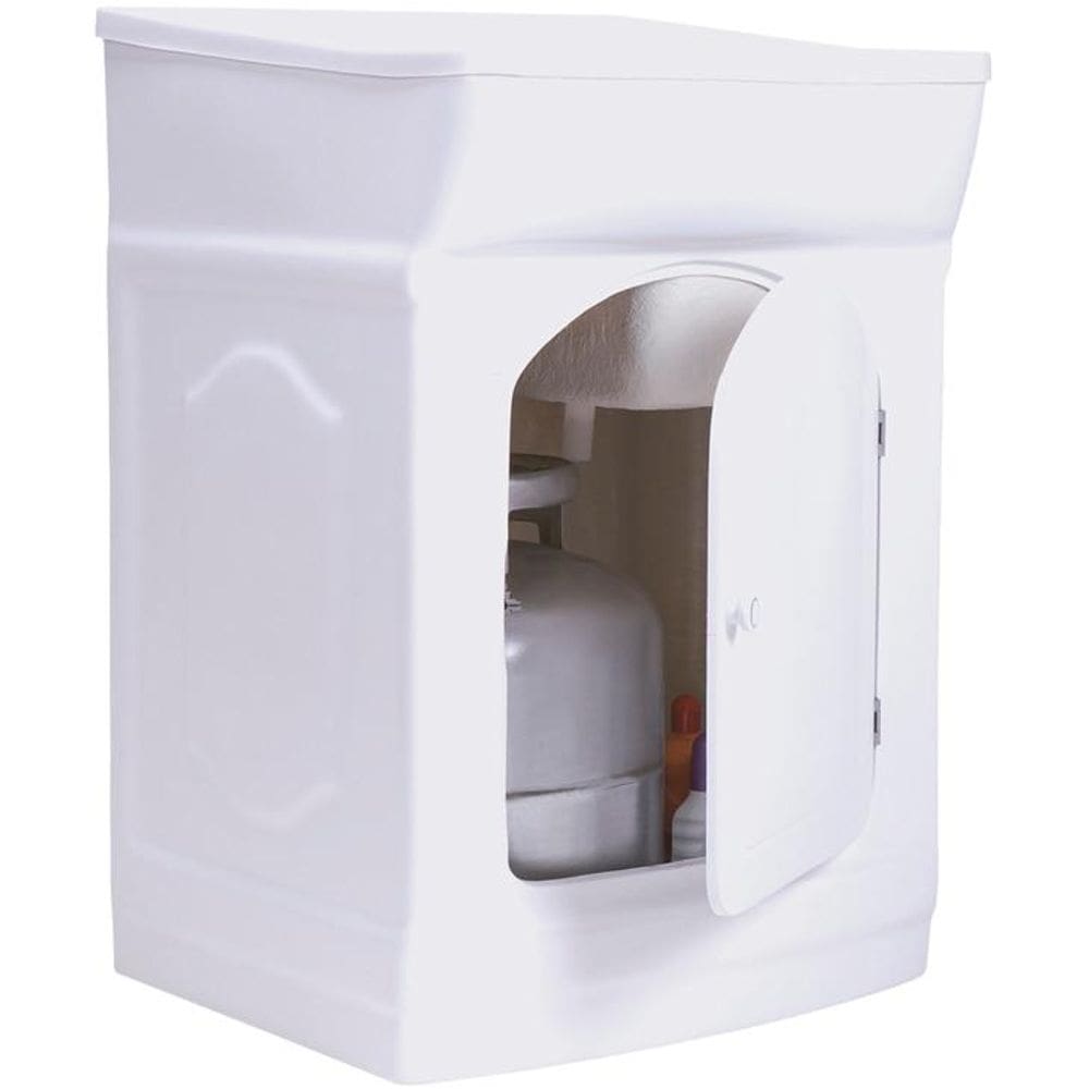 Tanque de Lavar Roupas 45 Litros Fiberblu Fibertanque Esfregadeira Lateral, Branco