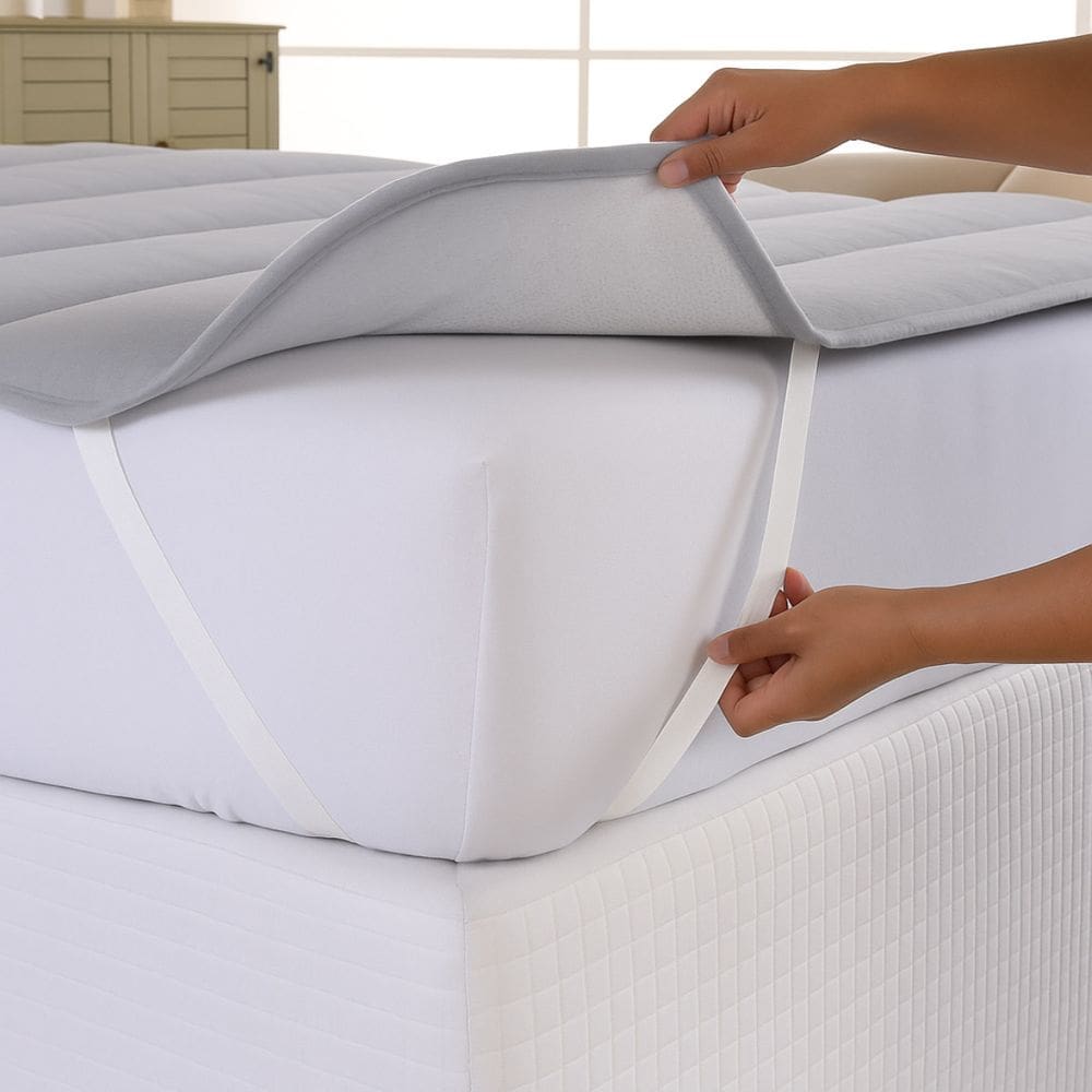 Pillow Top King Size Cotton Malha 100% Algodão Super Macio - Cinza