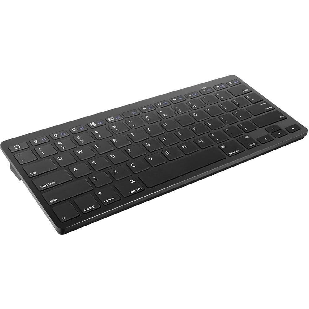 Mini Teclado Bluetooth Sem Fio para Tablet e Celular Prata Preto