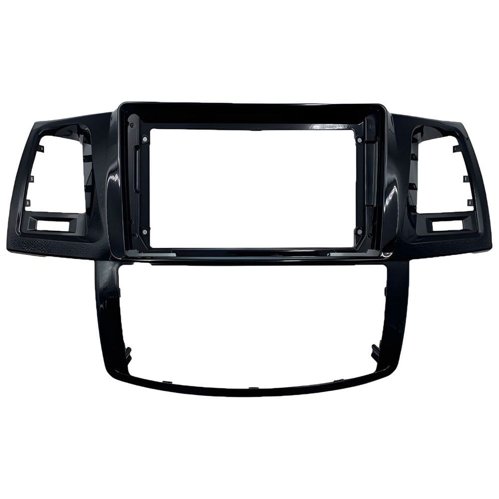 Moldura Painel Central 9 Polegadas Hilux 2014 à 2017 Black Piano Som