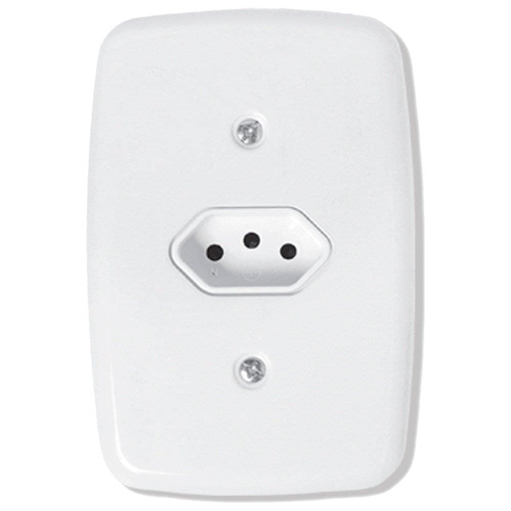 Tomada Pluzie Ideale 2P+T 20A com Placa 4x2 Branca