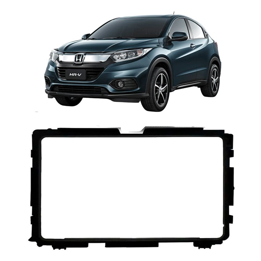 Moldura Painel Central Multimidia 9 Polegadas Hr-v 2015 à 2021 Black Piano Novum Expex Epx9ho008 Som