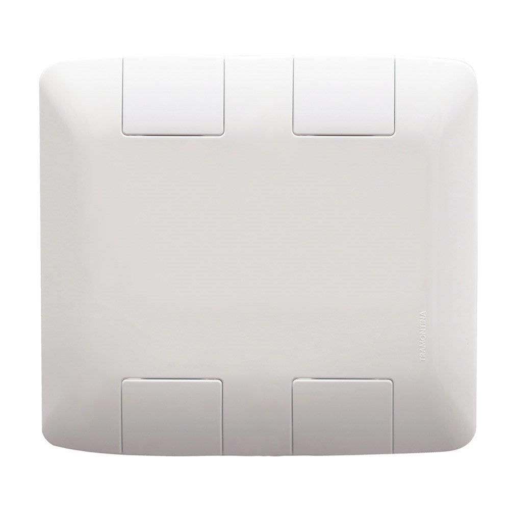 Placa Aria Tramontina 4x4 Cega Branco