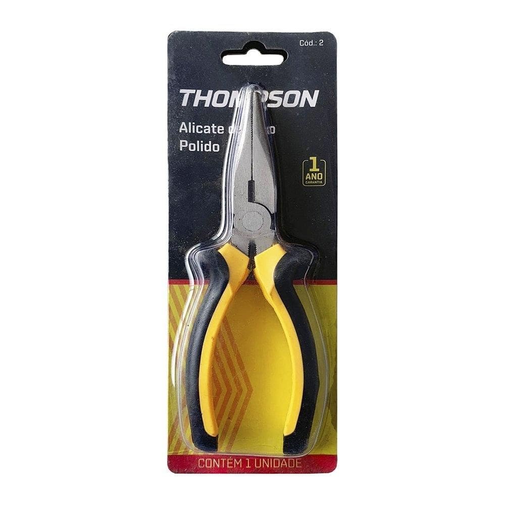 Alicate de Bico Meia Cana Thompson Premium 6” Polido