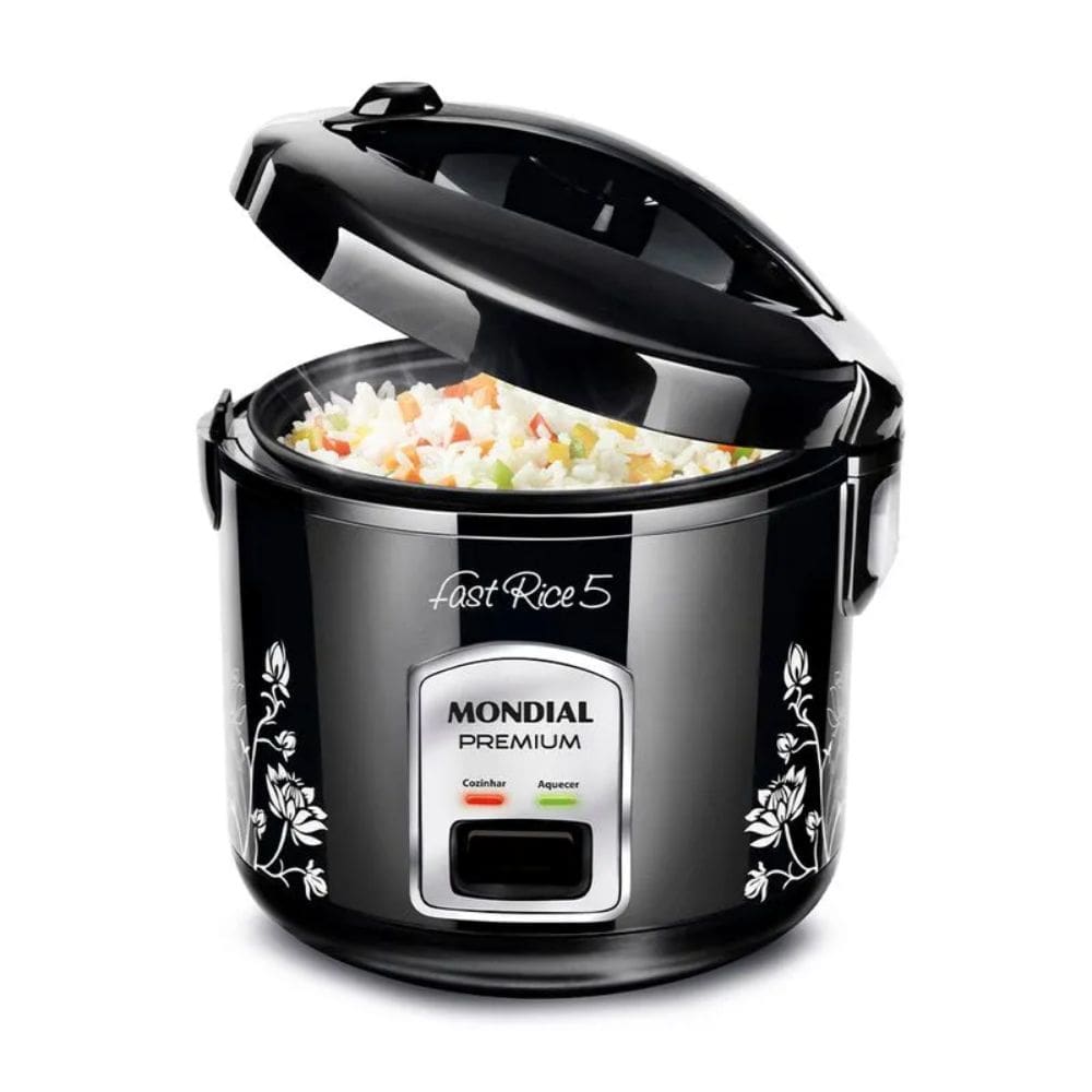Panela de Arroz Mondial Fast Rice 5 Premium Preto 400W 220V - NPE-08-5X