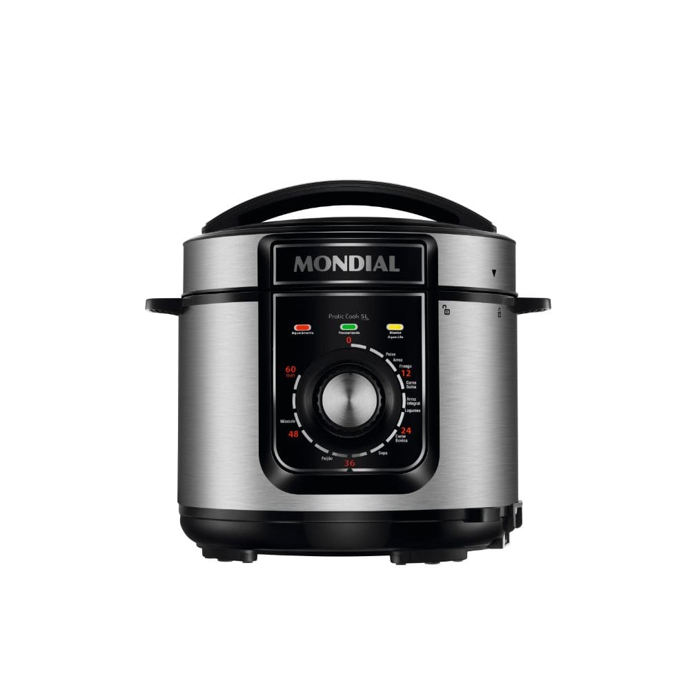 Panela de Pressão Elétrica Mondial 5L Pratic Cook PE-48-5L-I 900W Preto/Inox 220V
