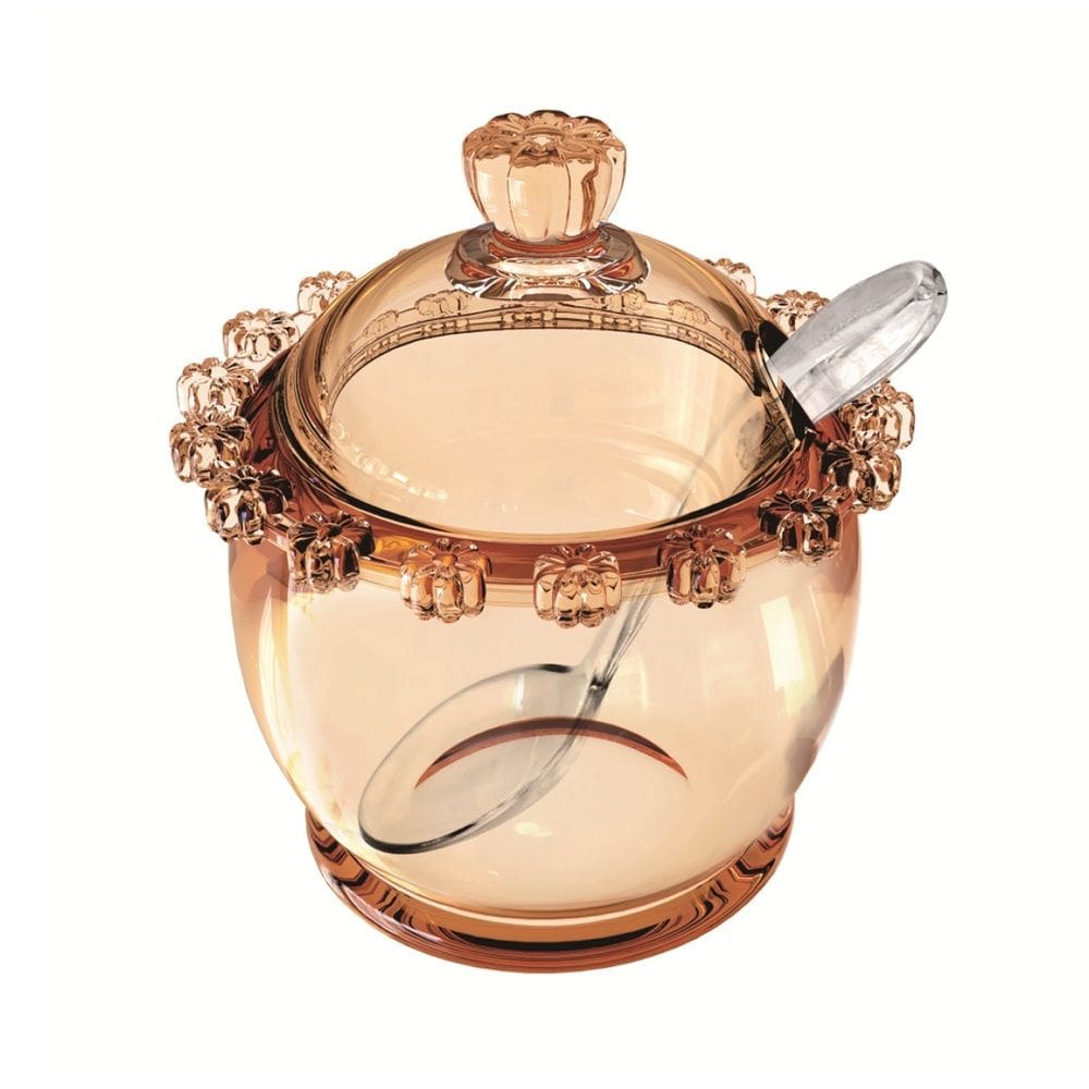 Açucareiro de Cristal C/Colher Daisy Âmbar Wolff