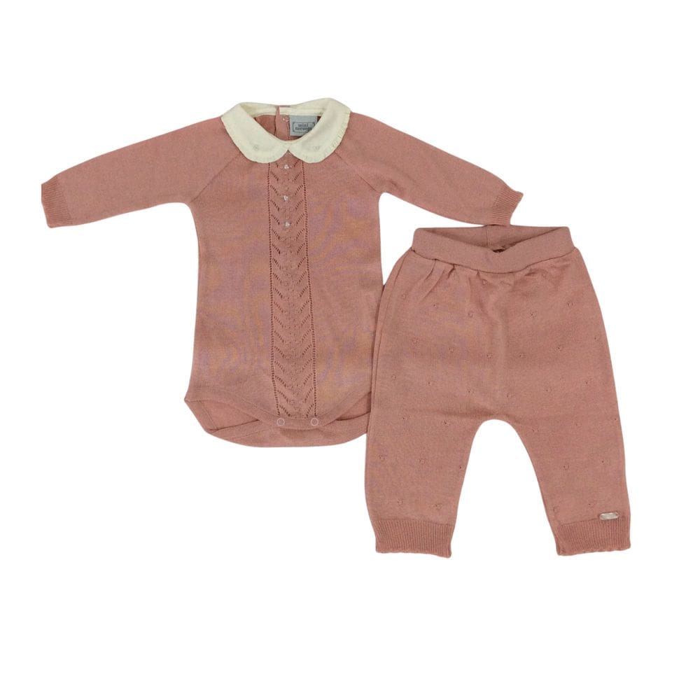 Conjunto bebê linho fem Noruega lilás e rosa