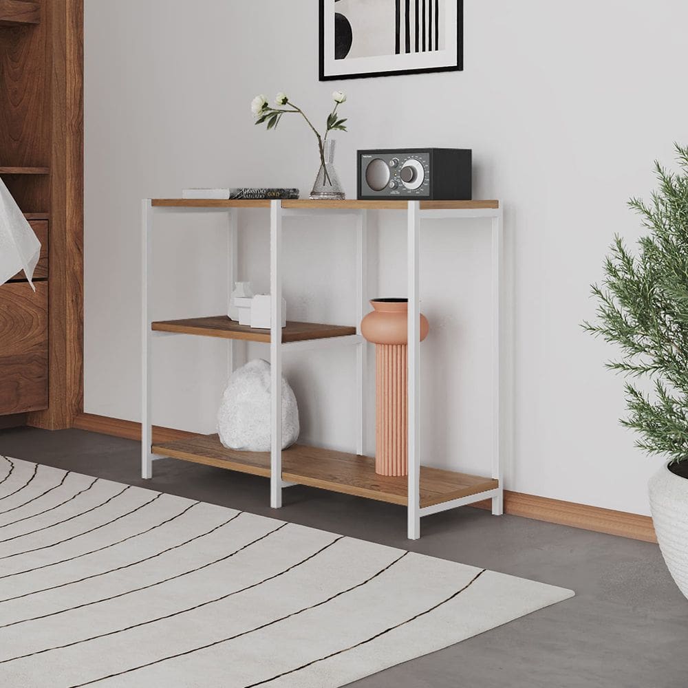 Aparador Industrial Artesania Branco e Imbuia 95cm