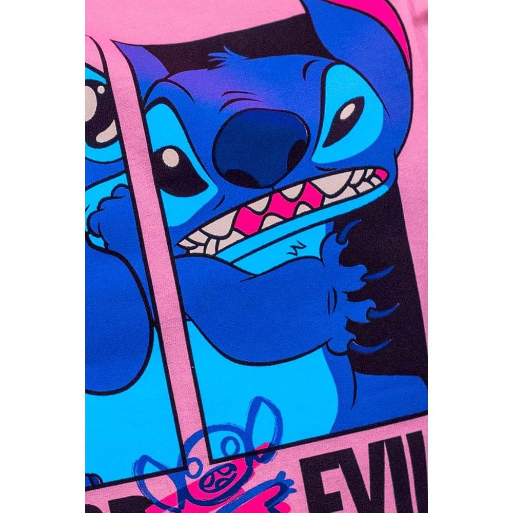 Camiseta Feminina Disney Stitch Mood Good Vs Evil - Piticas