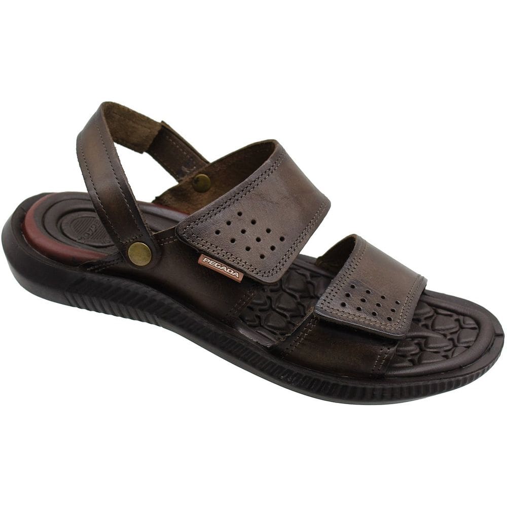 Sandália Masculina Pegada Couro Anilina Amortech