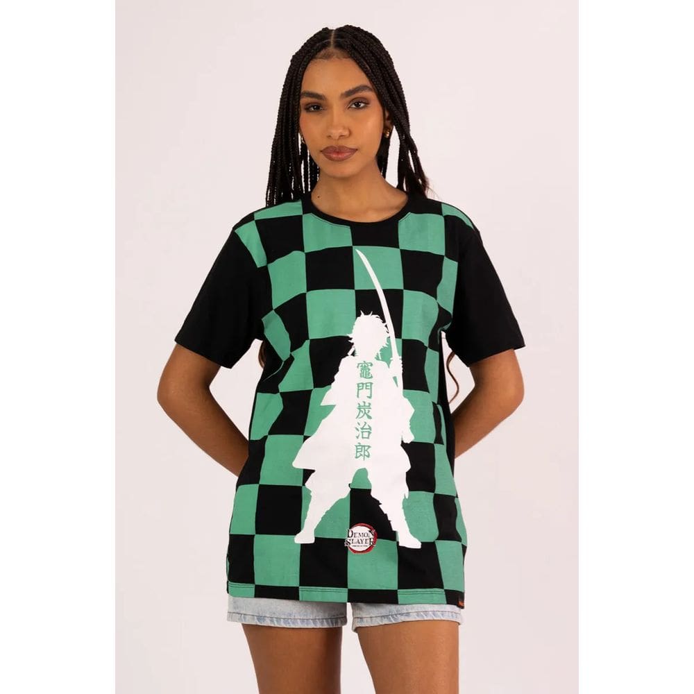 Camiseta Demon Slayer Tanjiro Kamado Silhueta - Piticas