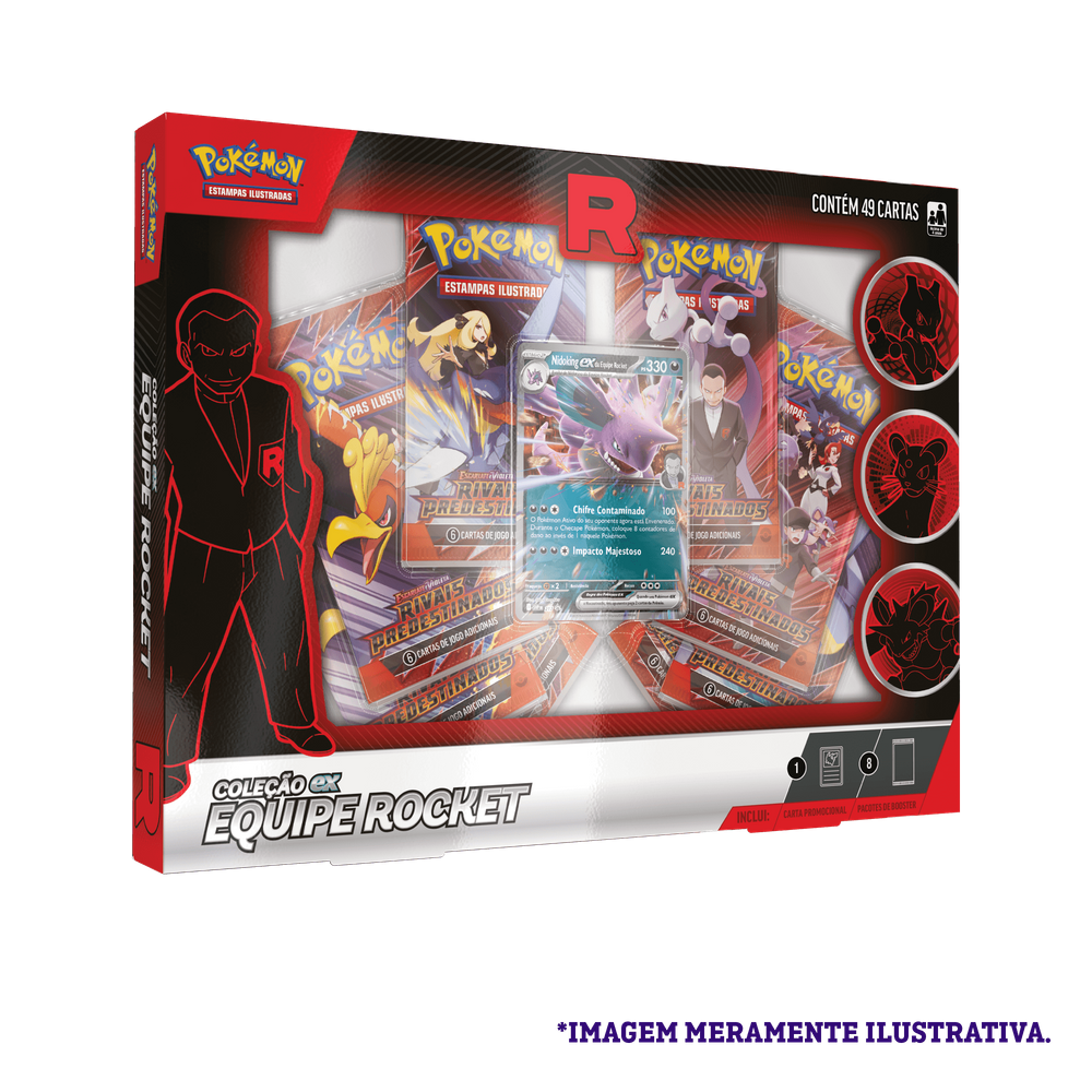 Box Pokémon Coleção Equipe Rocket Nidoking Ex