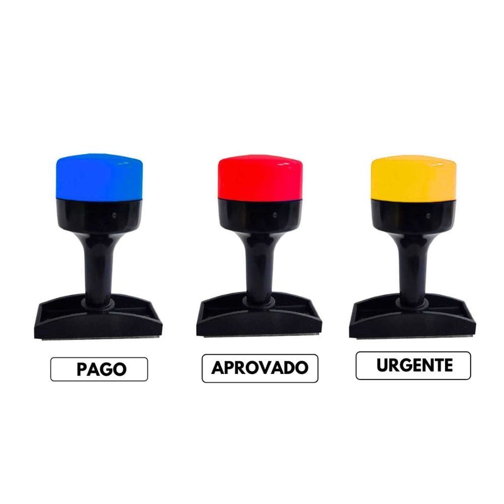 Kit 03 Carimbos Manual Para Organização e Marcação | Aprovado | Pago | Urgente - Carbrink