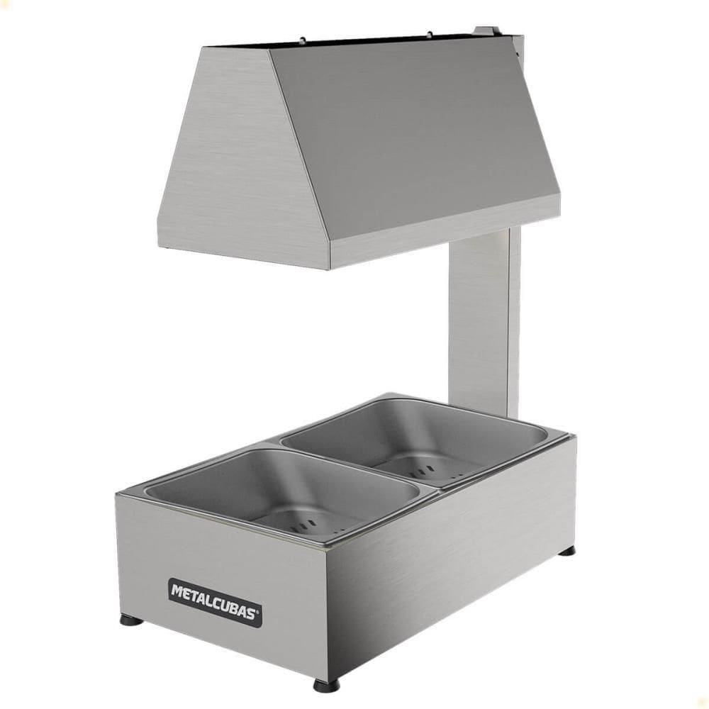 Conservador De Fritura Elétrico Metalcubas 2 cubas Em Inox MCF02CP 220V