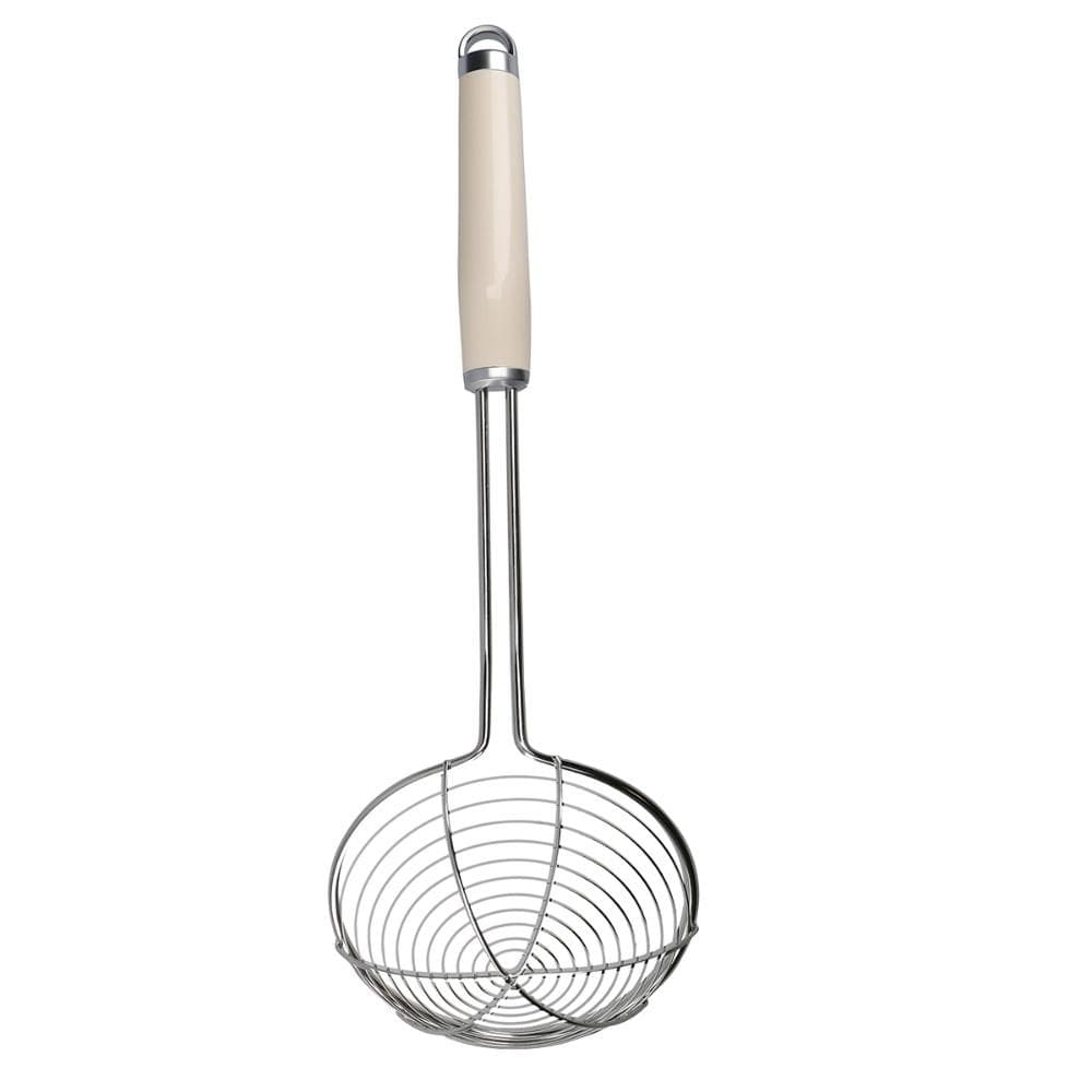 Escumadeira de  Aço Inox Alça Cozinha Creme Luxo KitchenAid