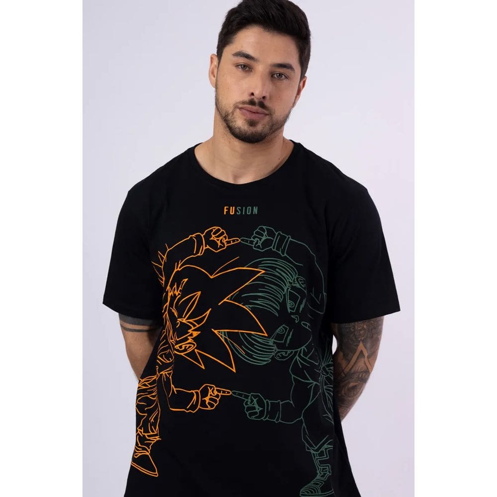Camiseta Dragon Ball Z Fusion Goten E Trunks - Piticas