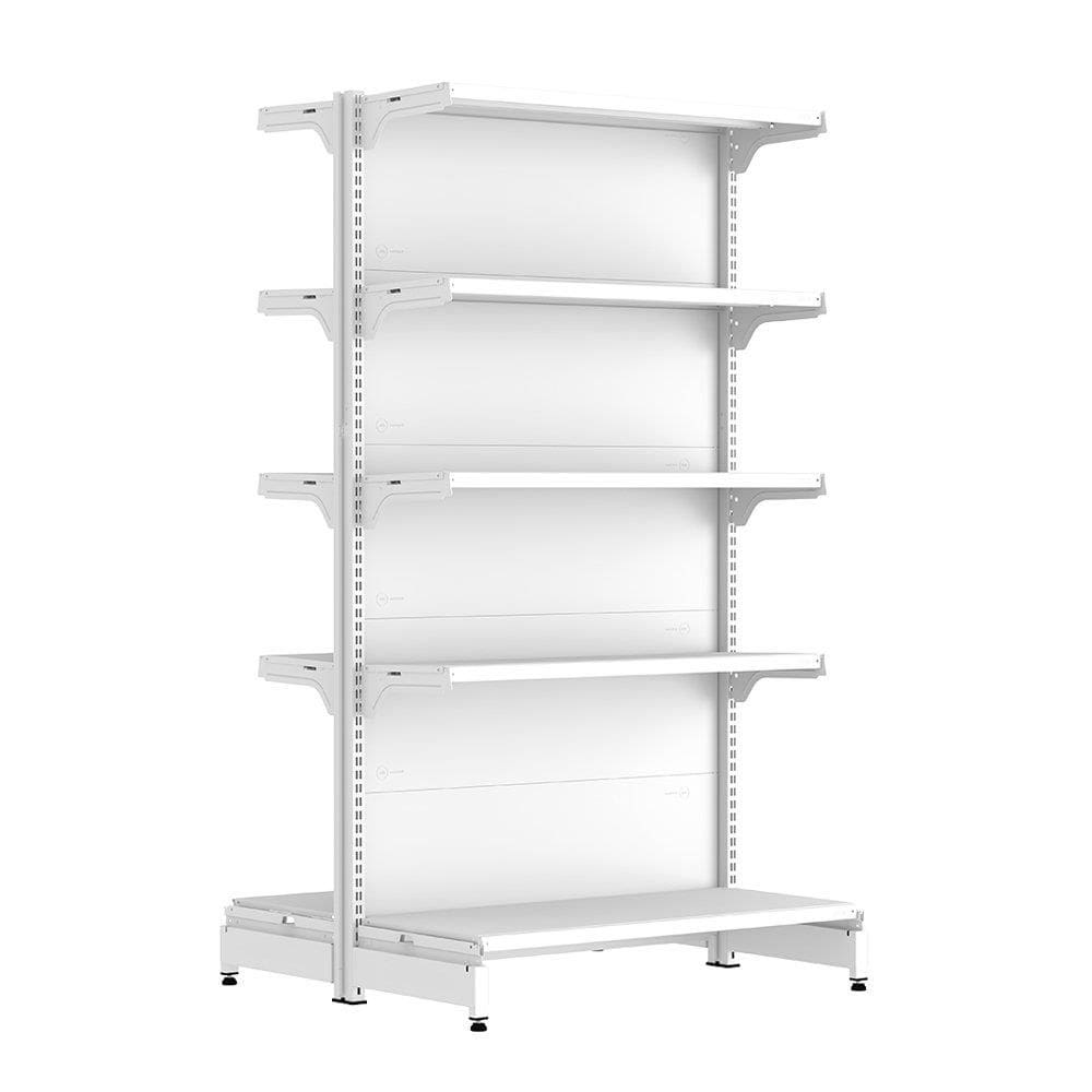 Gondola Mini para Atacarejo Amapa Inicial Centro 10 Bandejas Branco