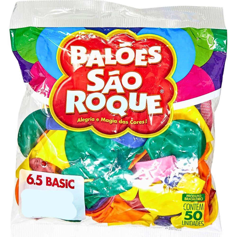Balão 6,5 Liso Pacote Com 50 Un Decoração Festa São Roque