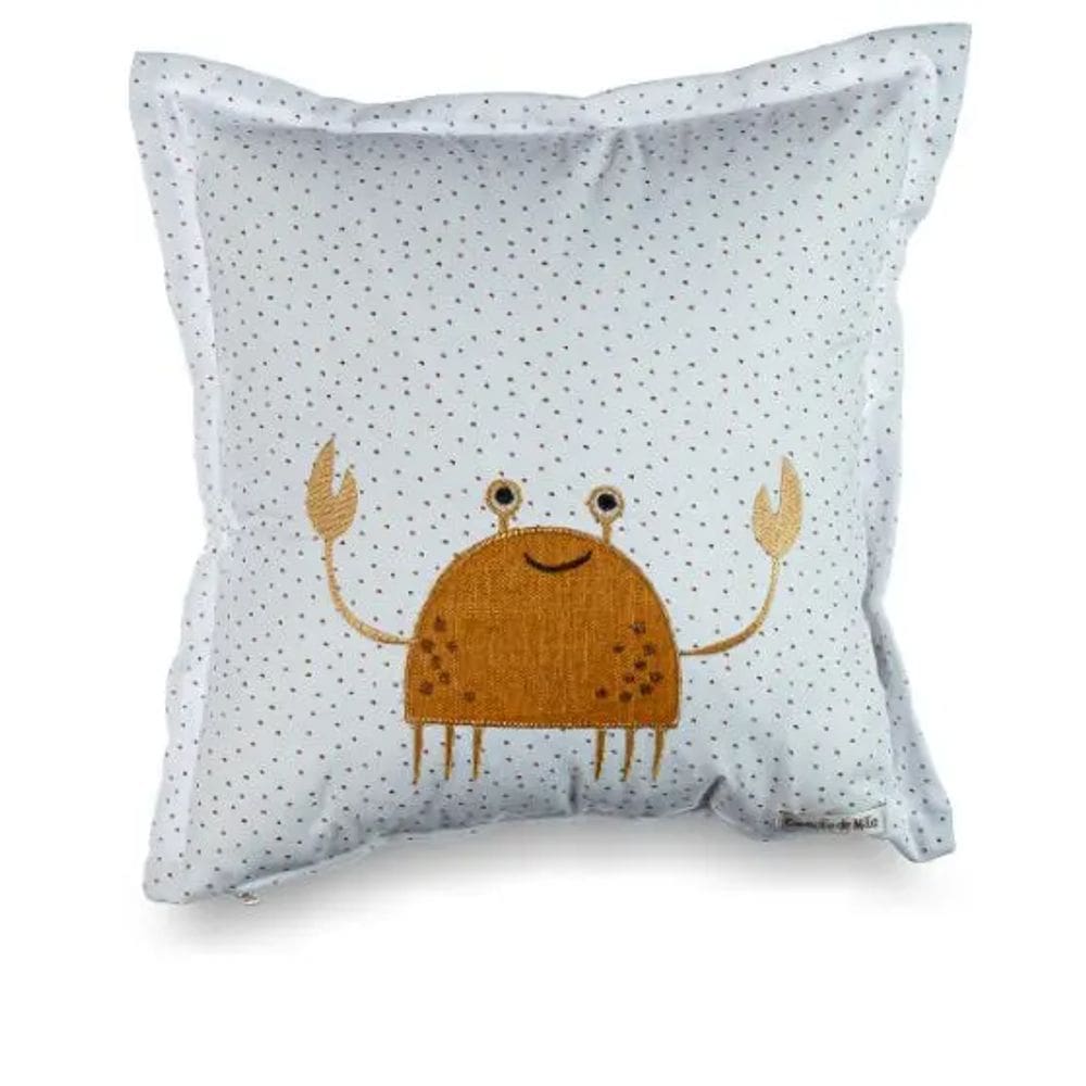 Almofada Mar - Bordado Siri - Coração de Mãe