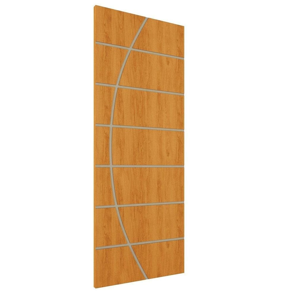 Folha de Porta de Madeira Frisada 210x90 Espessura 3,5cm Valuchi Natural