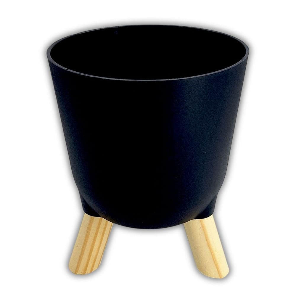 Vaso Cachepô Boho Pé Palito (13) Preto ALL GARDEN