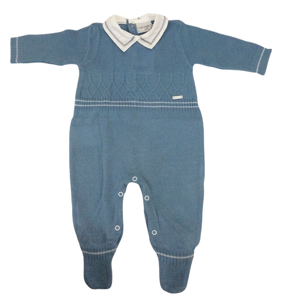 Macacão longo masc linha Noruega azul gola