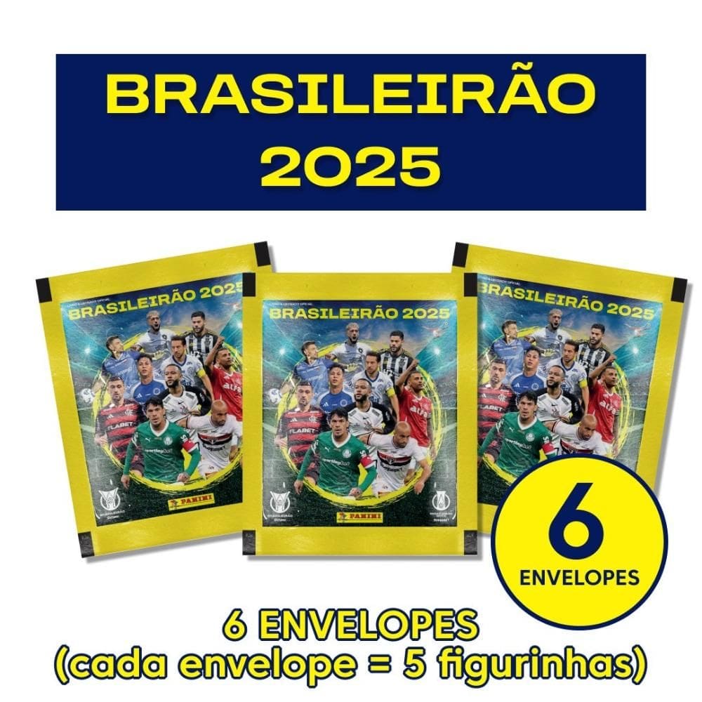 Brasileirão 2025 - Kit Com 06 Envelopes
