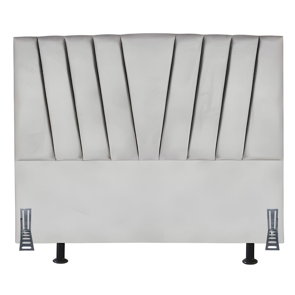 Cabeceira Cama Solteiro 90 cm Safira em Veludo Com Frame