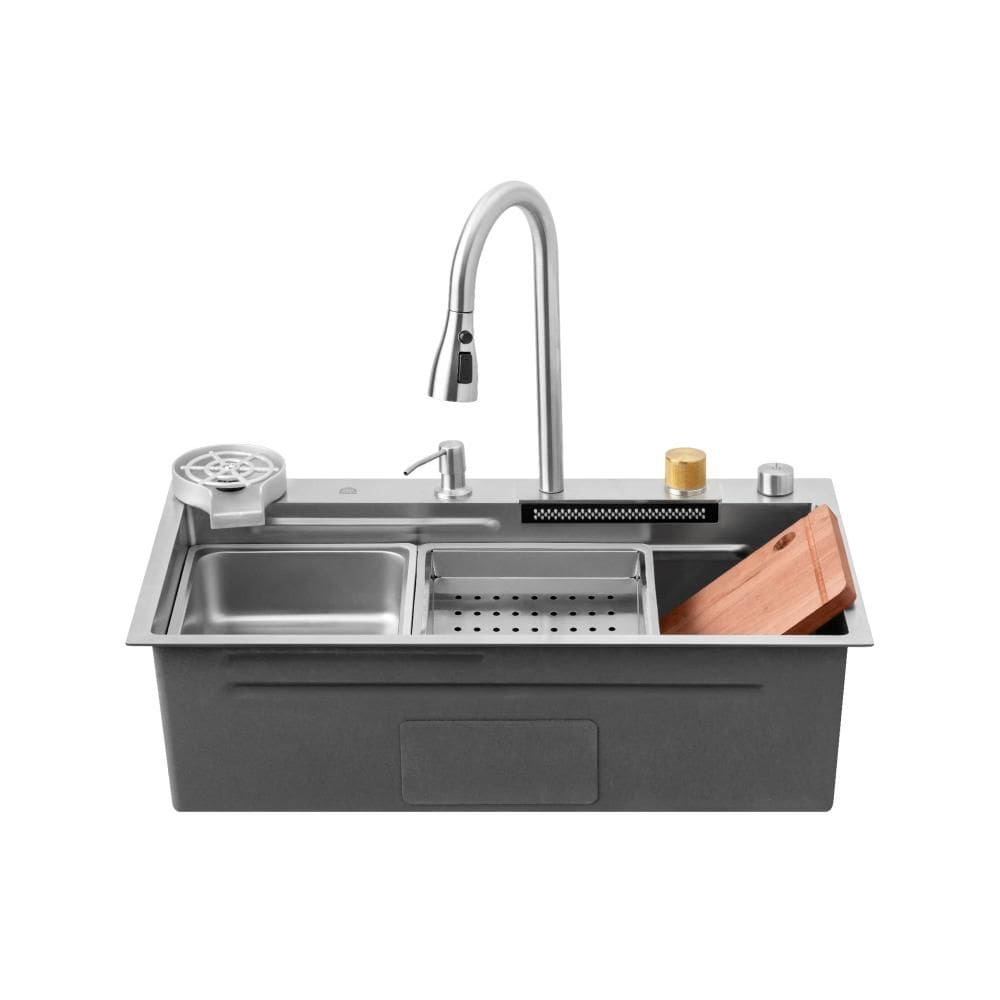 Cuba Gourmet para Cozinha com Acessórios Workstation e Torneira MaranguáPingoo.casa - Prata
