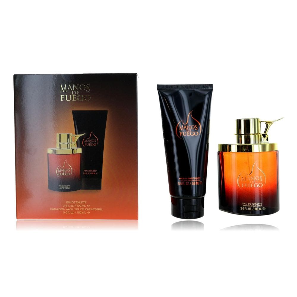 Conjunto de presentes Manos de Fuego Caliente Eau de Toilette 100 ml + sabonete líquido 150 ml