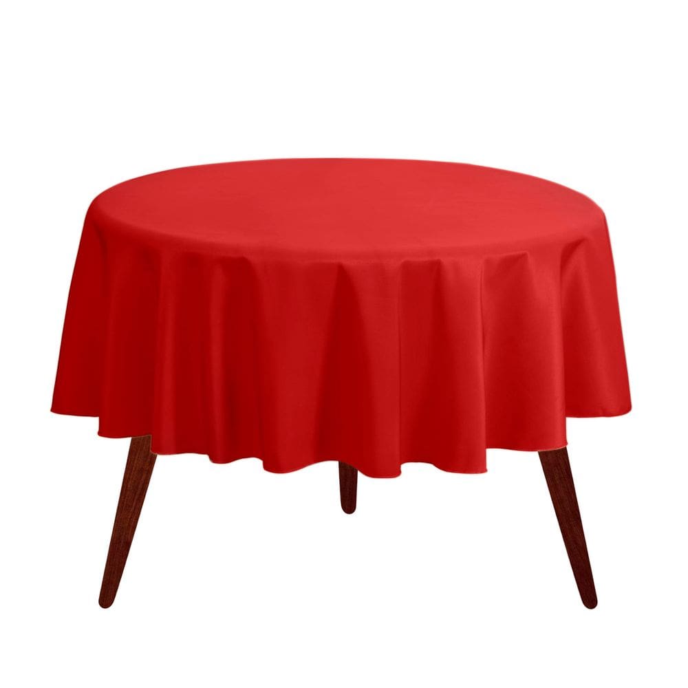 Toalha de mesa Gee Di Moda redonda de 108 polegadas vermelha para mesa de 122 a 183 cm