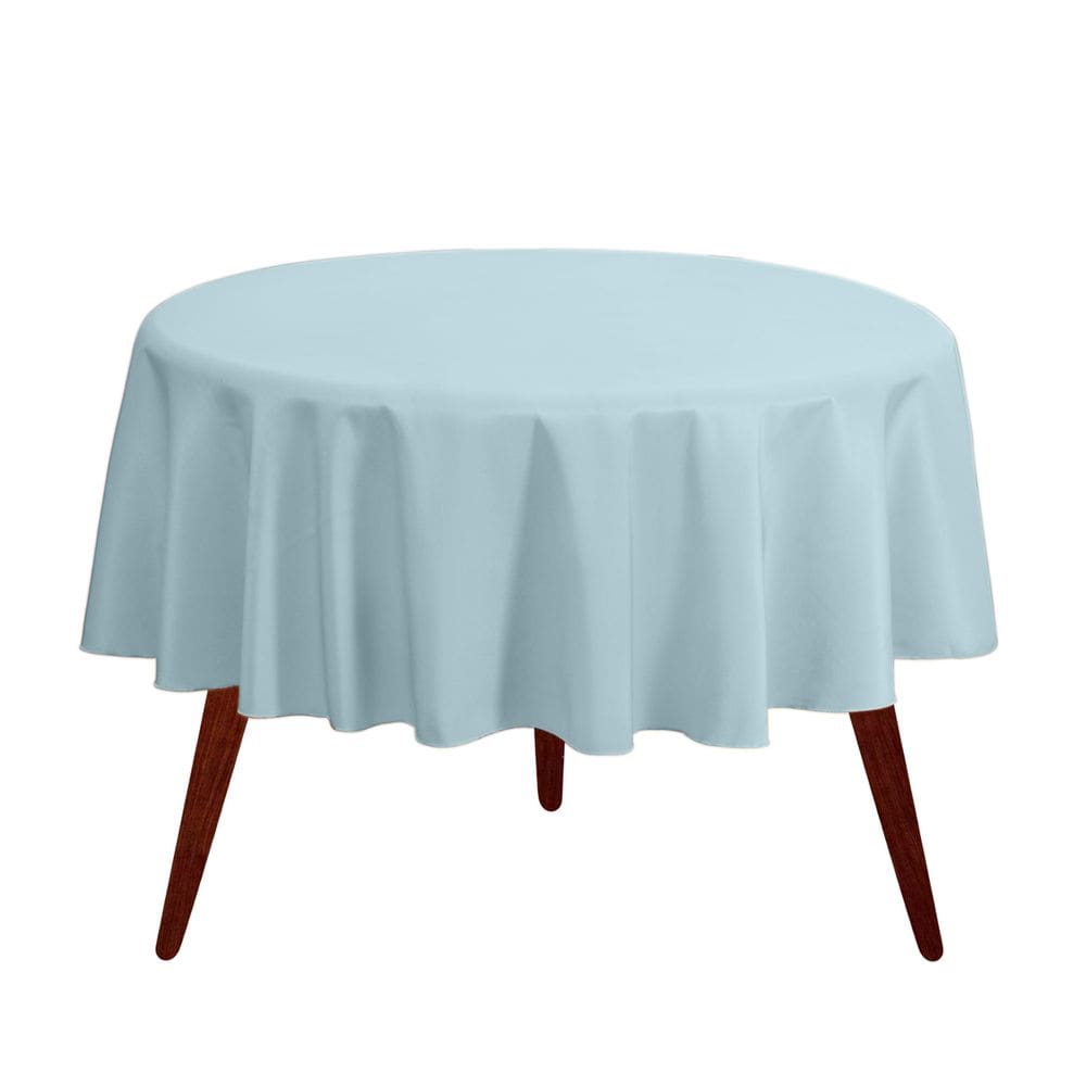 Toalha de mesa Gee Di Moda azul bebê de 120 polegadas para mesa de 152-244 cm