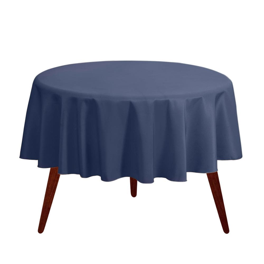 Toalha de mesa Gee Di Moda redonda 132 cm azul marinho para 183-244 cm