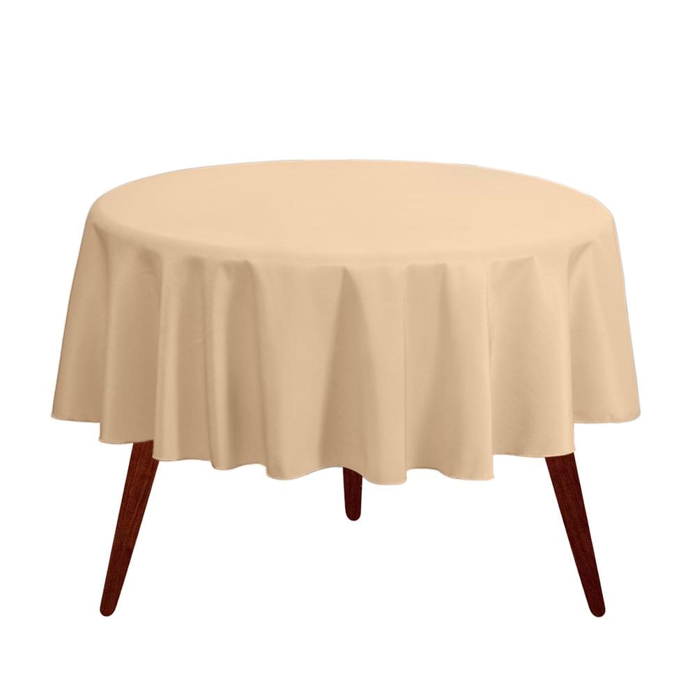 Toalha de mesa Gee Di Moda 132 cm bege para mesas de 183 a 244 cm