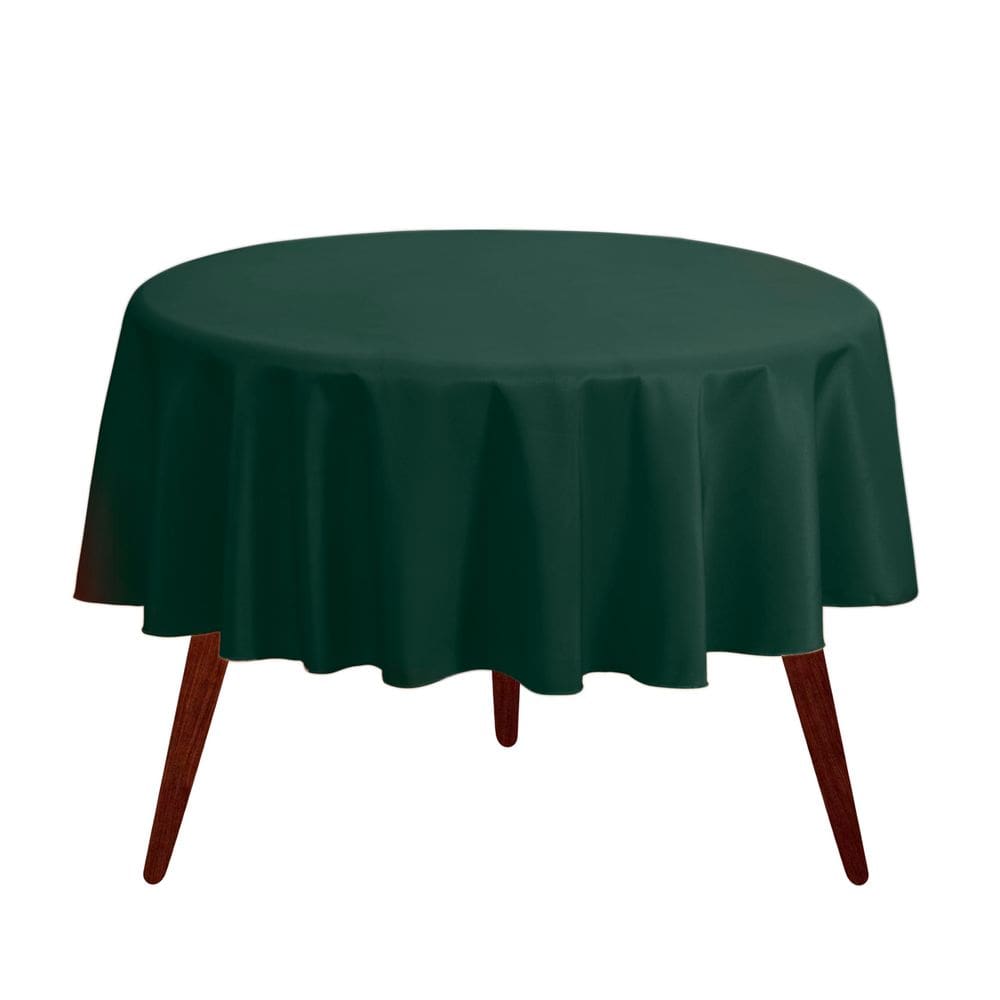 Toalha de mesa Gee Di Moda redonda de 70 polegadas em poliéster verde Hunter