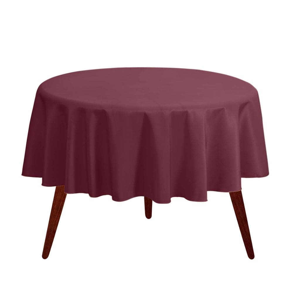 Toalha de mesa Gee Di Moda redonda de 90 polegadas Borgonha para 76-152 cm
