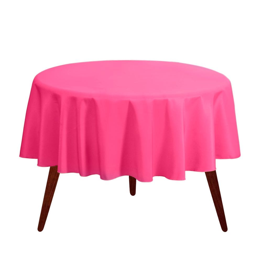 Toalha de mesa Gee Di Moda redonda 132 cm fúcsia para mesa de 183-244 cm