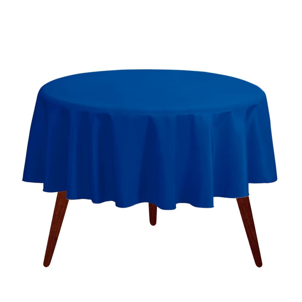 Toalha de mesa Gee Di Moda redonda de 90 polegadas de poliéster azul royal