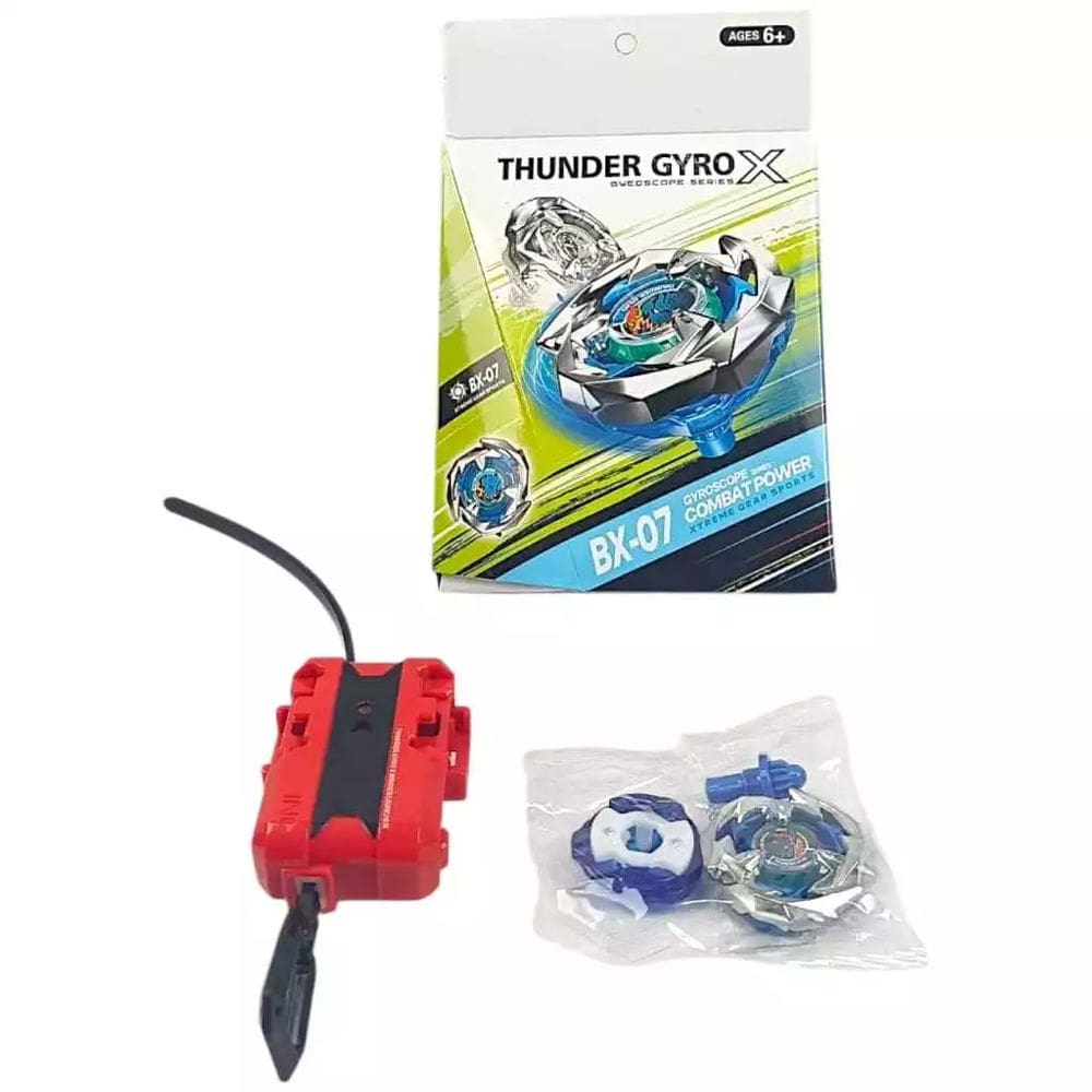 Beyblade Thunder Gyro X BX07 Com Lançador Peão de Batalha - Toys Import J24207