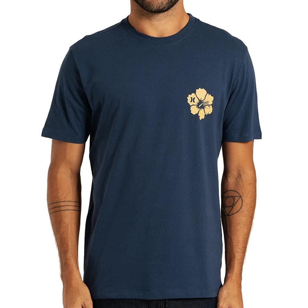 Camiseta Hurley Hibiskull SM26 Masculina Marinho