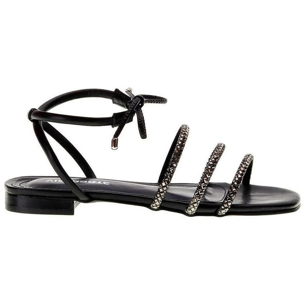 Sandalia Feminina Via Marte Strass 20304 Preta