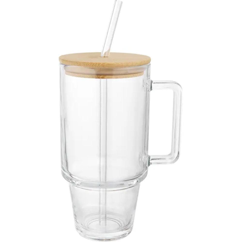 Copo de Vidro com Tampa e Canudo 700 ml N249066-3 - Quanhe