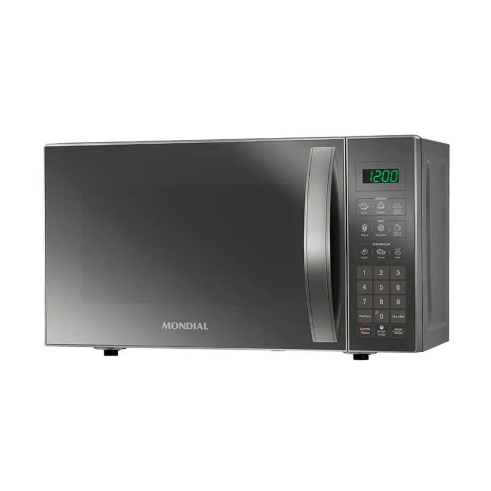 Microondas Mondial 21 Litros com Função Tirar Odor 1200W Espelhado 220V - MO-01-21-E