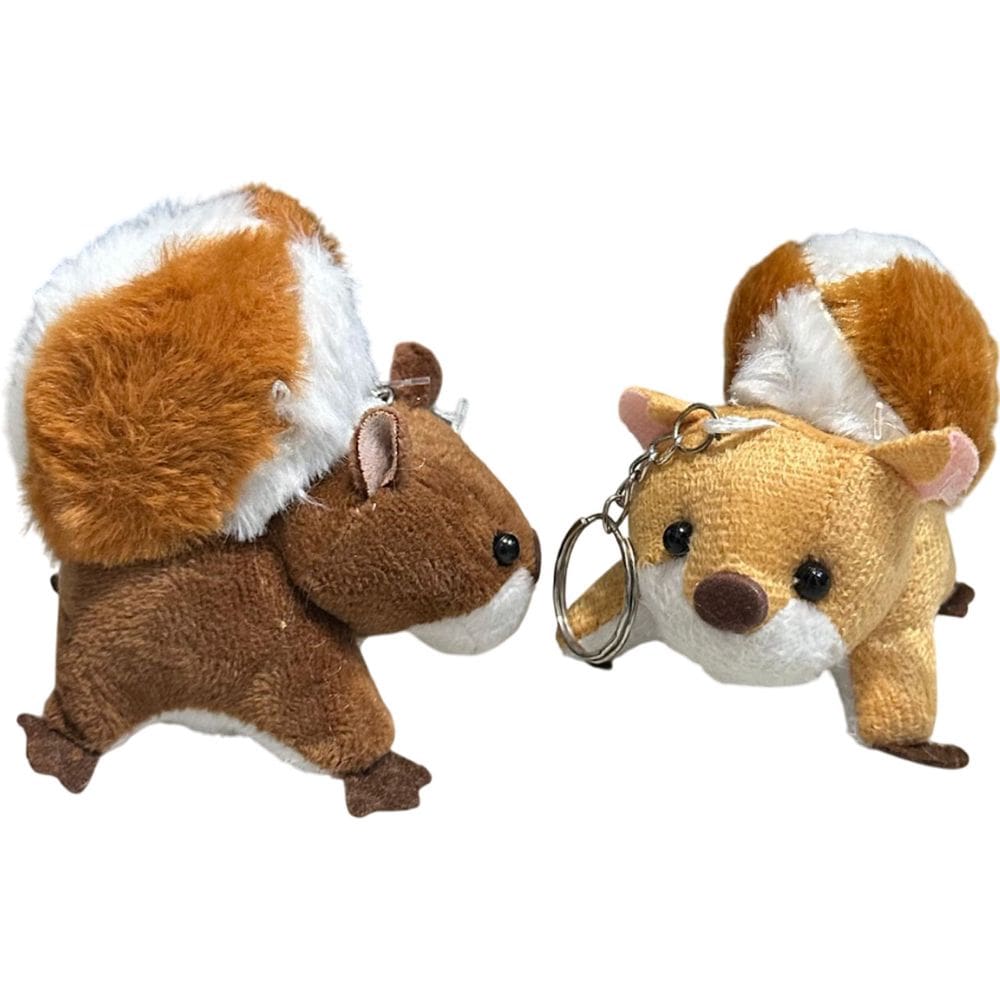 Mini Chaveiro Esquilo De Pelúcia 8cm Presente Fofo