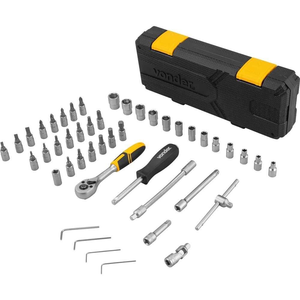 Soq Sext Enc 1/4” Jg 04a14mm 46pc Vonder
