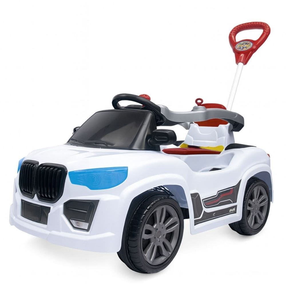 Carrinho Pedal Infantil Quadriciclo Branco Buzina Criança